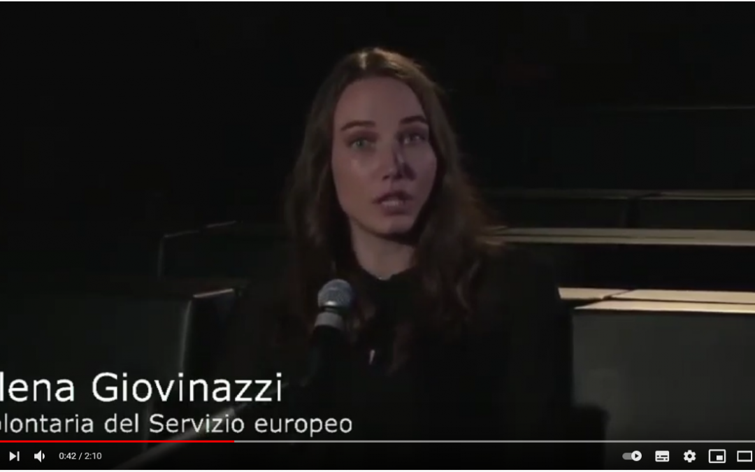 Elena Giovinazzi voluntaria en Autismo Burgos participa en el evento «Prima d’essere l’Europa»