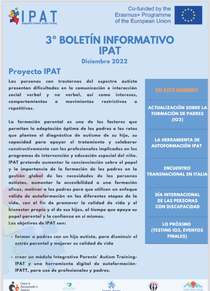 3er. Newsletter Proyecto Europeo IPAT